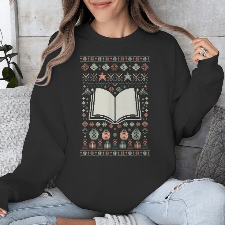 Book Reading Ugly Christmas Unisex Sweatshirt