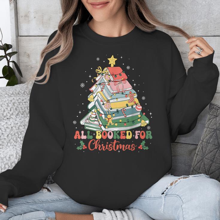 All Booked For Christmas Book Lovers Xmas Tree Lights Unisex Sweatshirt All Booked For Christmas Book Lovers Xmas Tree Lights Unisex Sweatshirt