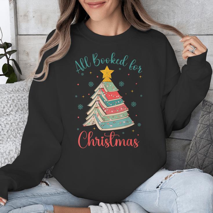 All Booked For Christmas Tree Book Bookish Christmas Unisex Sweatshirt All Booked For Christmas Tree Book Bookish Christmas Unisex Sweatshirt