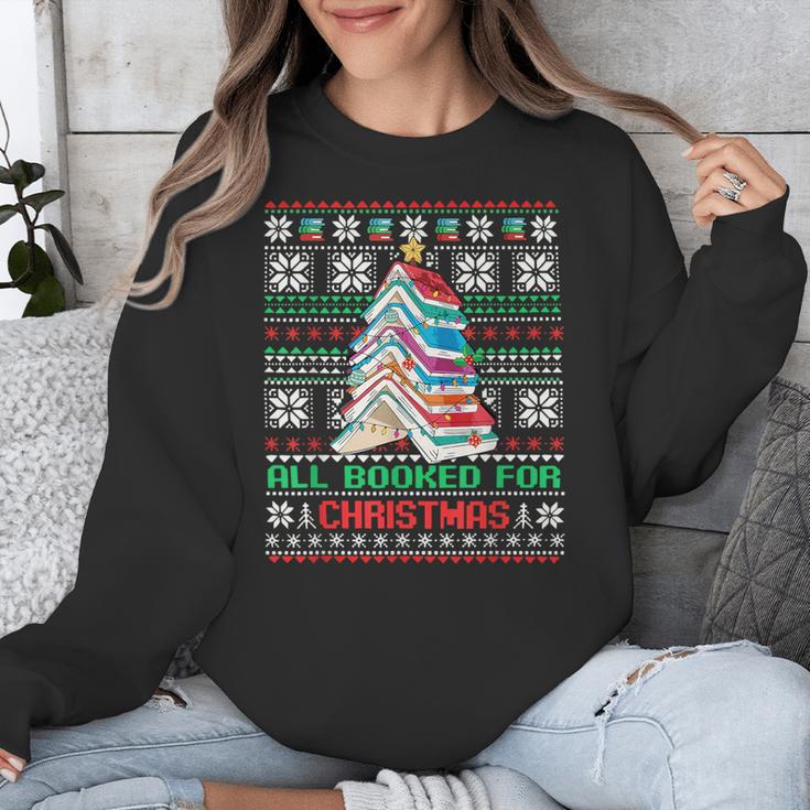 All Booked For Christmas Tree Book Ugly Christmas Sweatshirt Unisex Sweatshirt All Booked For Christmas Tree Book Ugly Christmas Sweatshirt Unisex Sweatshirt