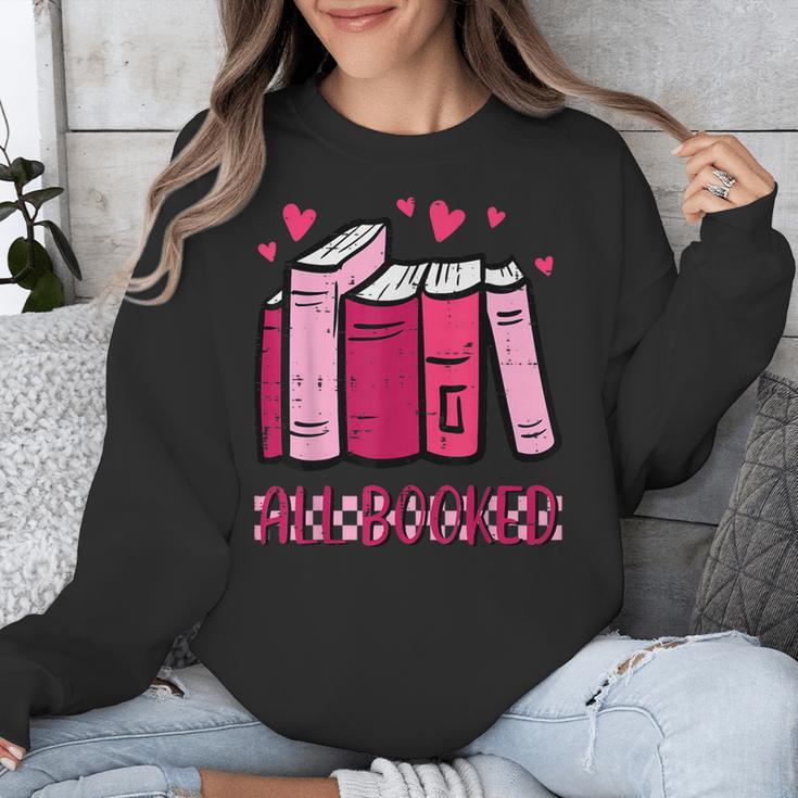 All Booked Read Book Reading Librarian Men Women Kids Unisex Sweatshirt