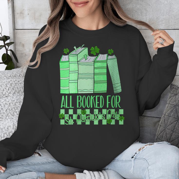 All Booked For St Patrick's Day Book Lover Lucky Shamrock Unisex Sweatshirt