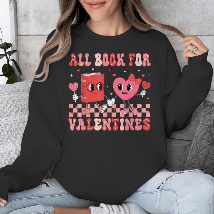 All Booked For Valentine Book Librarian Teacher Women Kids Unisex Sweatshirt