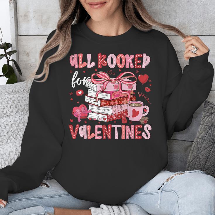 All Booked For Valentines Book Coffee Teacher Women Unisex Sweatshirt
