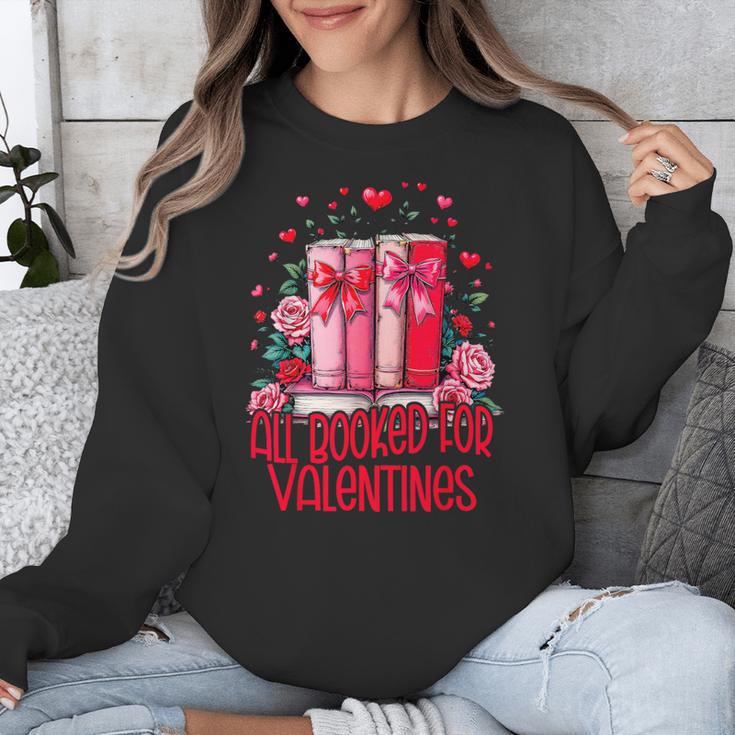 All Booked For Valentines Book Lovers Teacher Valentines Unisex Sweatshirt
