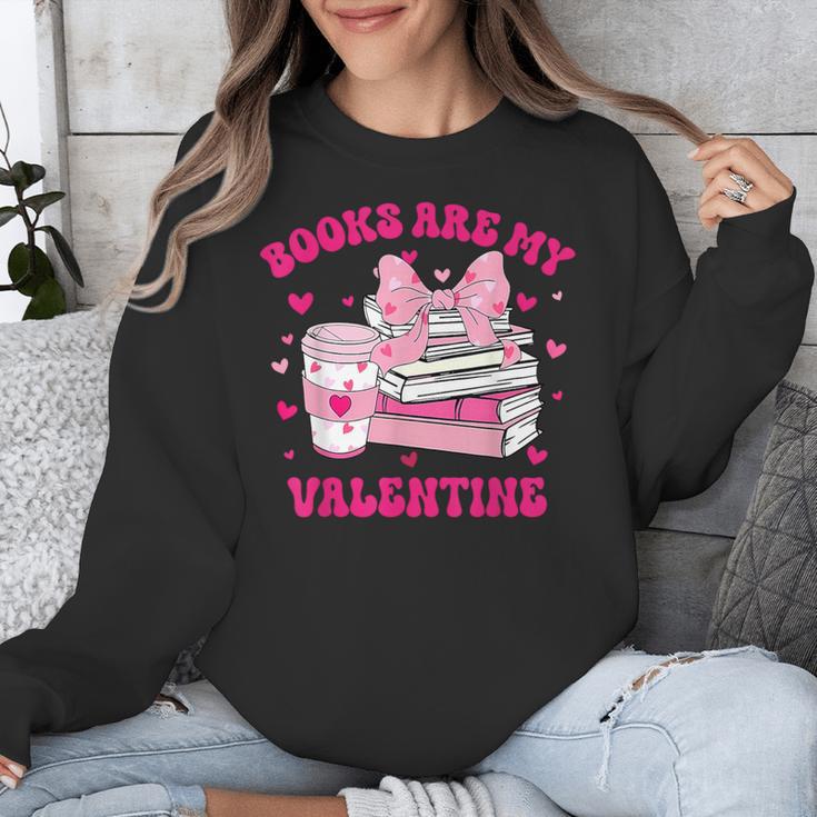 All Booked For Valentines Book Reading Coquette Bow Unisex Sweatshirt