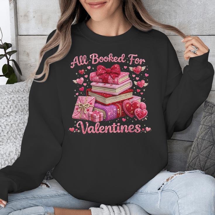 All Booked Valentine's Girly Teacher Coquette Love Unisex Sweatshirt All Booked Valentine's Girly Teacher Coquette Love Unisex Sweatshirt