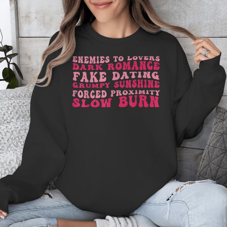 Bookish Romance Tropes Book Club Reader Spicy Book Lover Unisex Sweatshirt