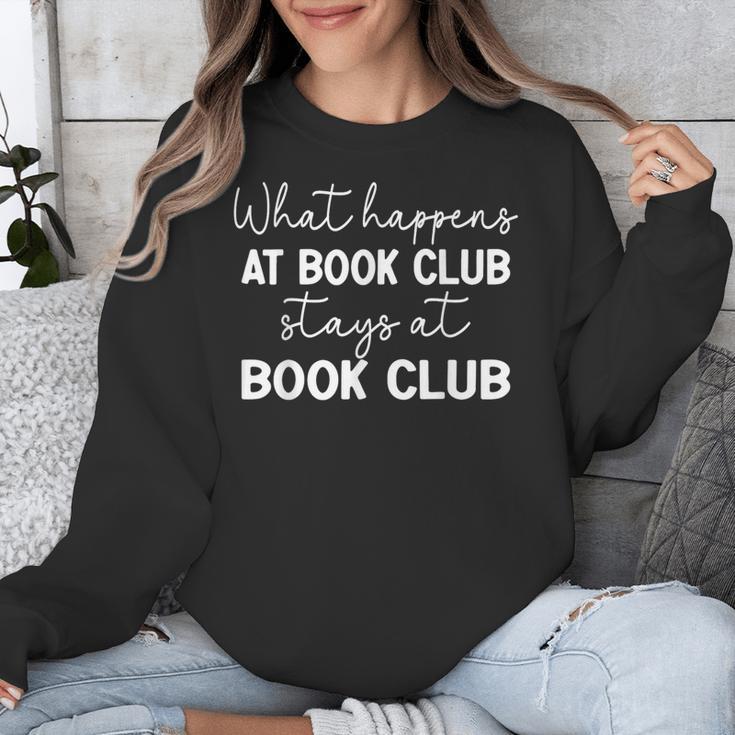 Booklover What Happens At Book Club Stays At Book Club Unisex Sweatshirt