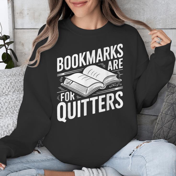Bookmarks Quote Library Book Reader Unisex Sweatshirt