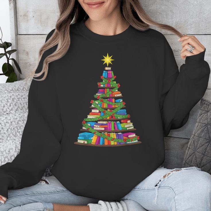 Bookmas Christmas Book Tree Book Lover English Teacher Unisex Sweatshirt