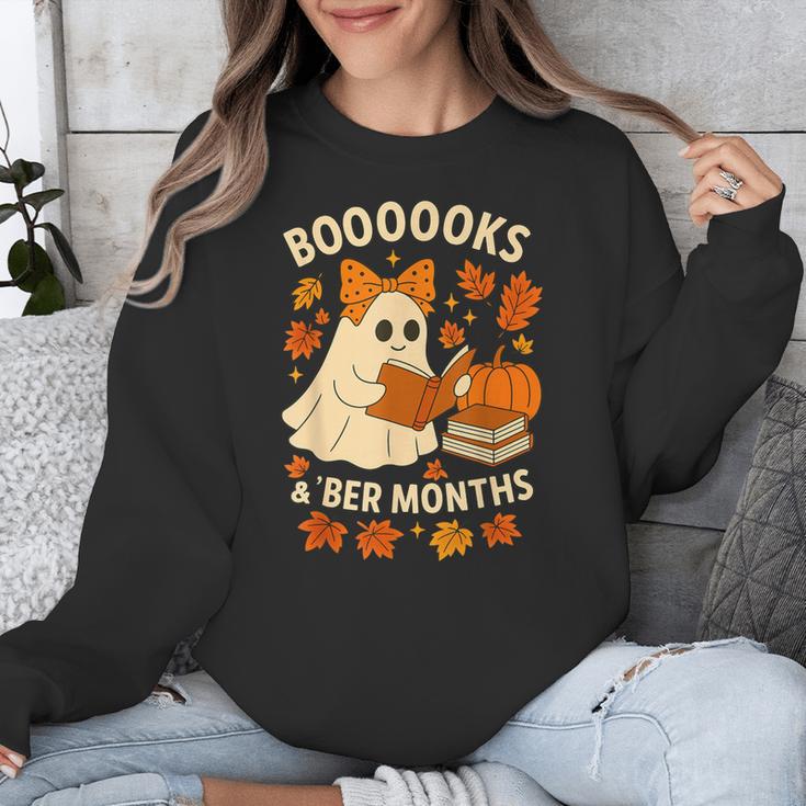 Books And BER Months Fall Librarian Reading Halloween Unisex Sweatshirt Books And BER Months Fall Librarian Reading Halloween Unisex Sweatshirt