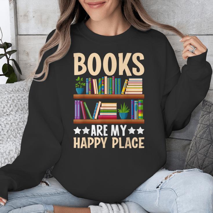 Books Are My Happy Place Unisex Sweatshirt Books Are My Happy Place Unisex Sweatshirt