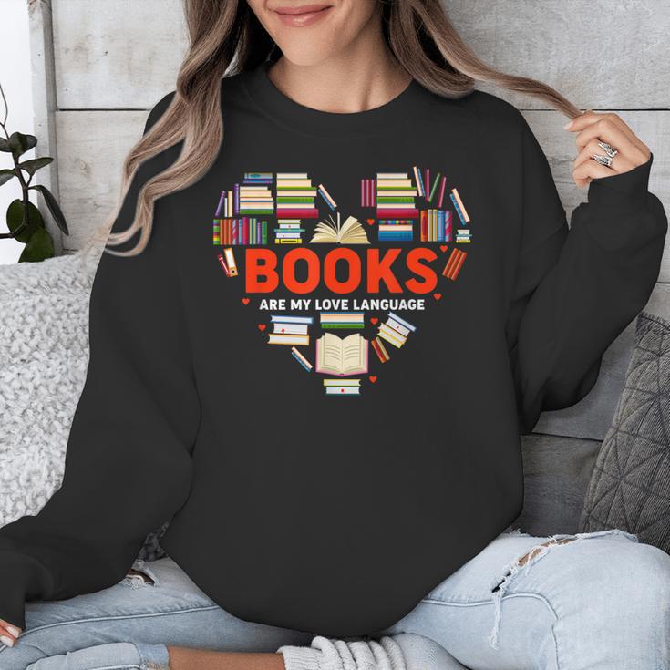 Books Heart Valentines Day Books Are My Love Language Unisex Sweatshirt Books Heart Valentines Day Books Are My Love Language Unisex Sweatshirt