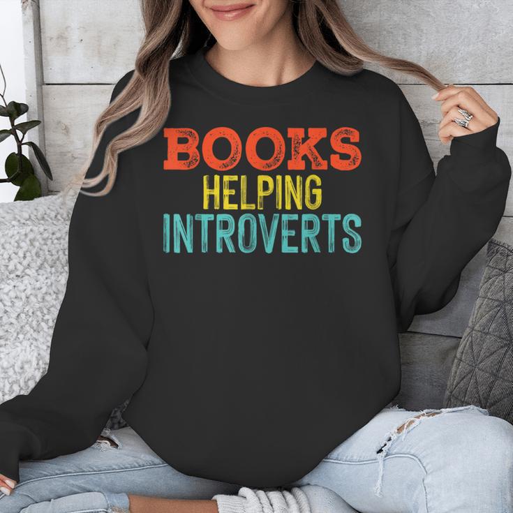 Books Helping Introverts I Introvert Unisex Sweatshirt