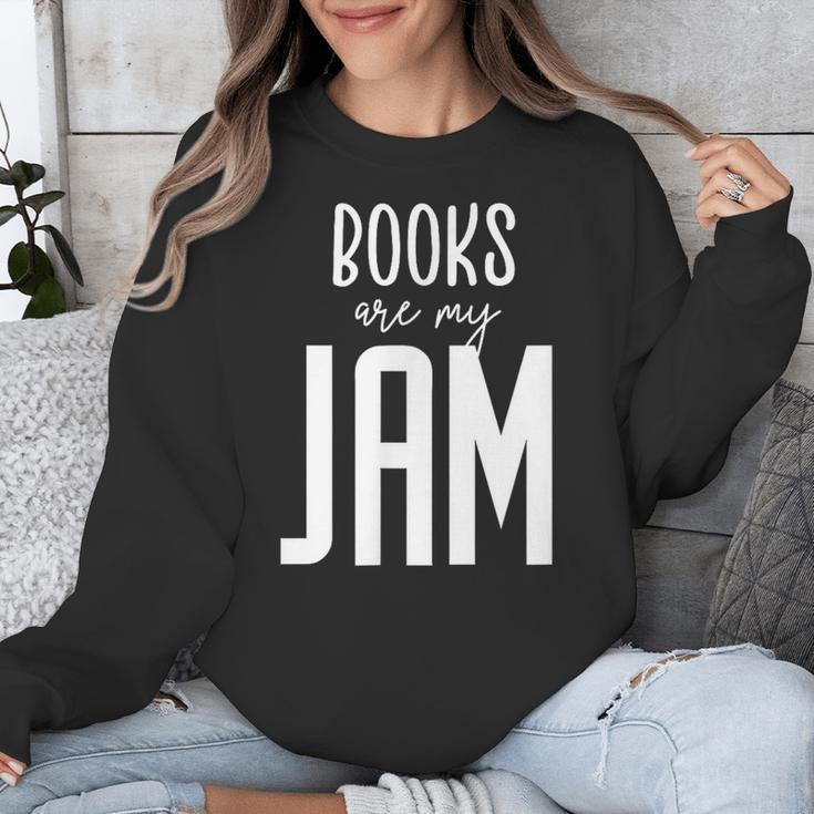 Books Are My Jam Graphic For Introverts Unisex Sweatshirt