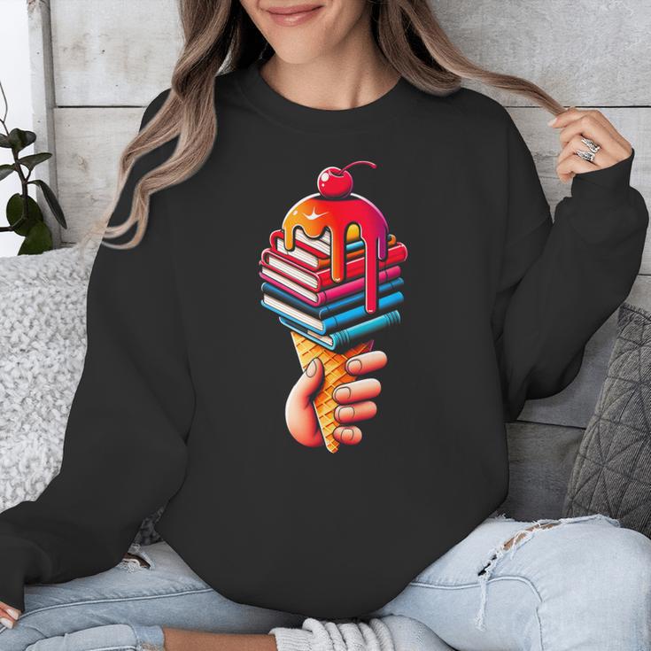 Books Reading Ice Cream Unisex Sweatshirt