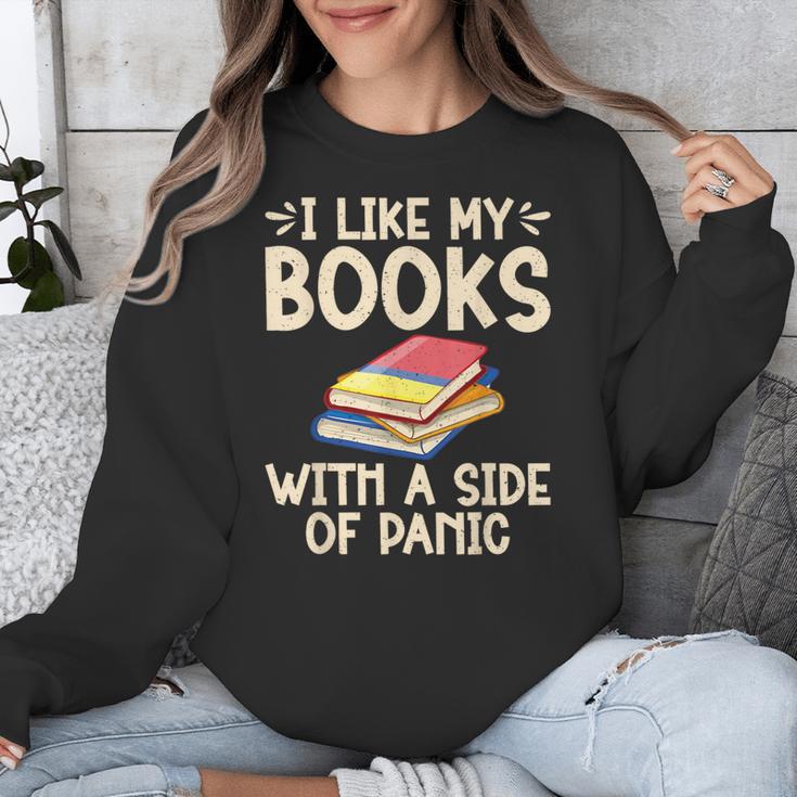 I Like My Books With a Side Of Panic Thriller Unisex Sweatshirt