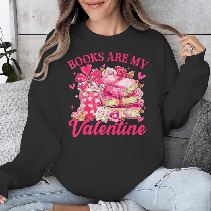 Books Are My Valentine Book Lover Heart Matching Party Unisex Sweatshirt