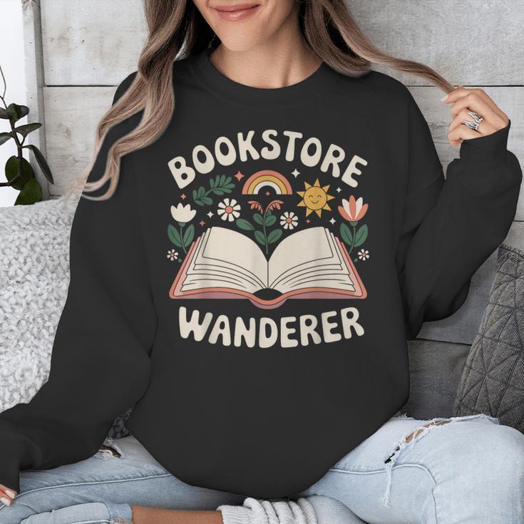 Bookstore Wanderers Retro Women Book Lovers Unisex Sweatshirt