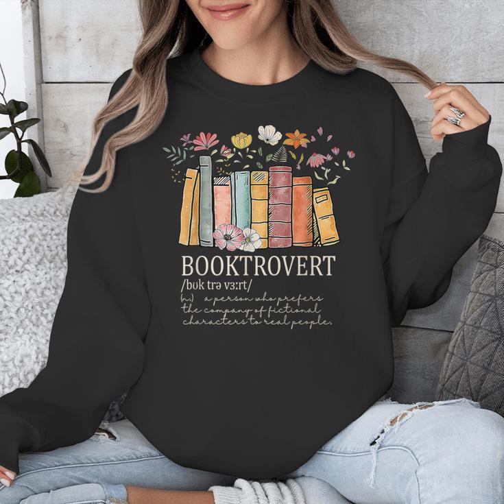 Booktrovert Cozy Book Lover Book Nerd Literary Humor Unisex Sweatshirt
