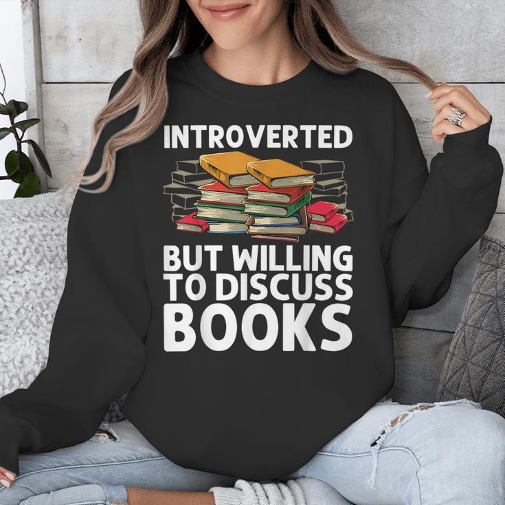 Bookworm Art For Men Women Book Reading Lover Bookish Unisex Sweatshirt