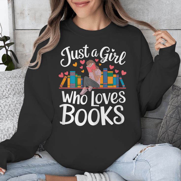 Bookworm Book Just A Girl Who Loves Books Unisex Sweatshirt