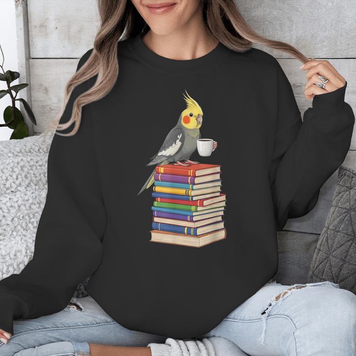 Bookworm Cockatiel Bird Reading Books Drinking Coffee Lover Unisex Sweatshirt Bookworm Cockatiel Bird Reading Books Drinking Coffee Lover Unisex Sweatshirt
