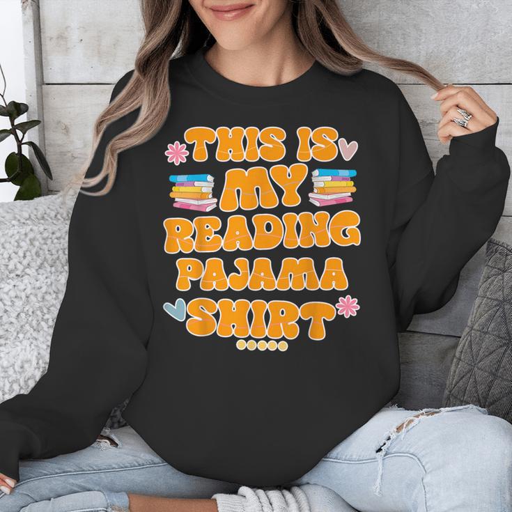 Bookworm This Is My Reading Pajama Book And Pajama Unisex Sweatshirt