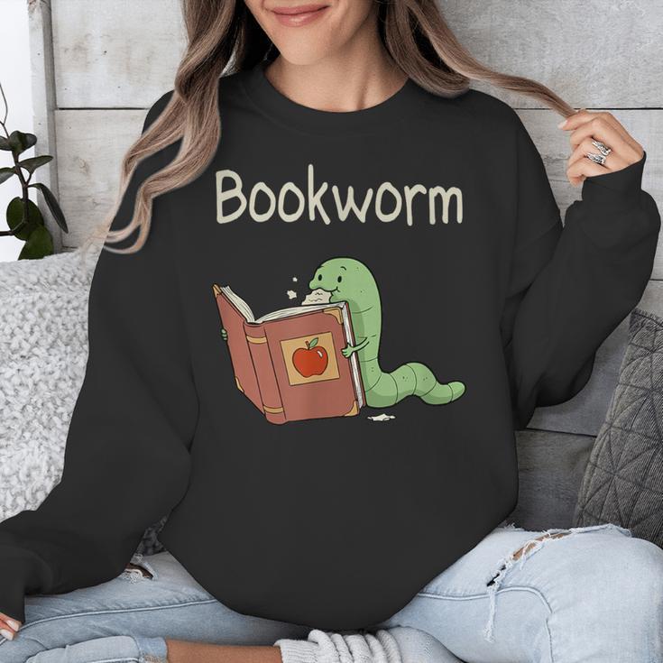 Bookworm Worm Reading Book Lover Read Books Librarian Unisex Sweatshirt