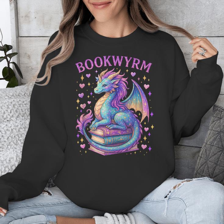 Bookwyrm Just a Girl Who Loves Dragons Books Dragon Reader Unisex Sweatshirt