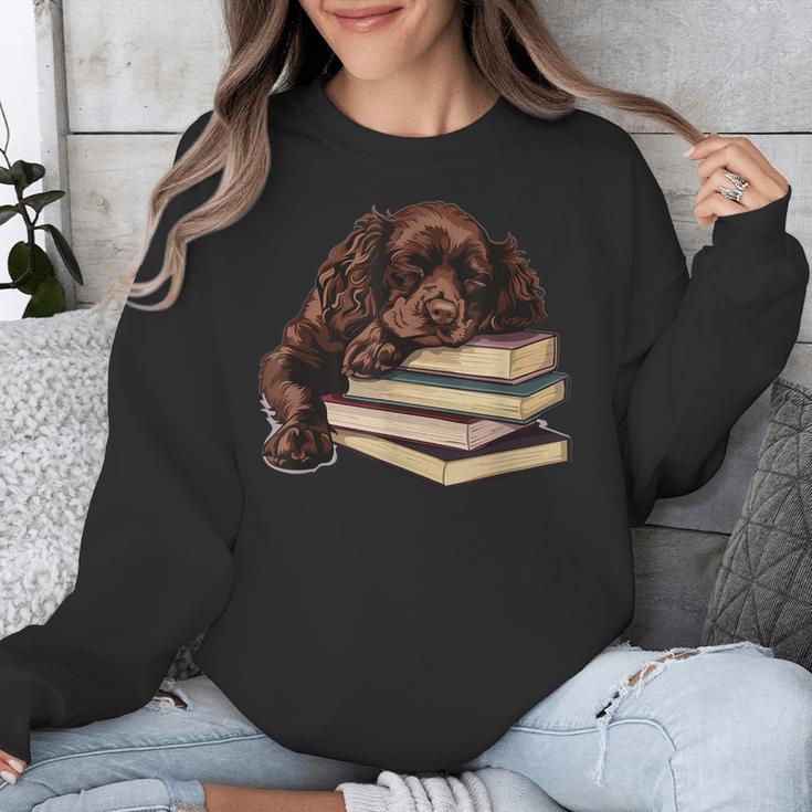 Boykin Spaniel Books Dog Breed Graphic Unisex Sweatshirt
