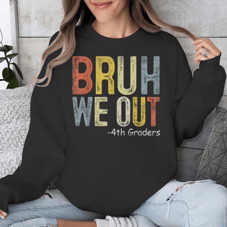 Bruh We Out 4th Graders Fourth Grade Graduation Class 2024 Unisex Sweatshirt