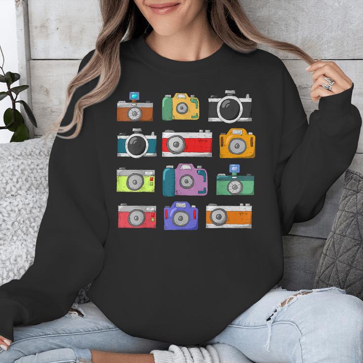 Camera Hand Drawn Old Nostalgia Retro Lens Styles Unisex Sweatshirt
