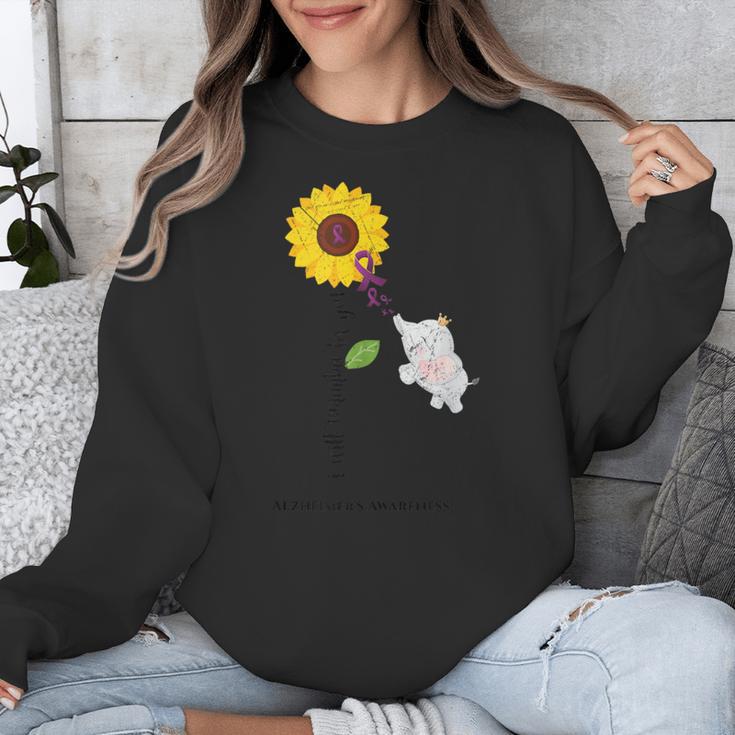 Caring Memory Elephant Sunflower Alzheimer Unisex Sweatshirt