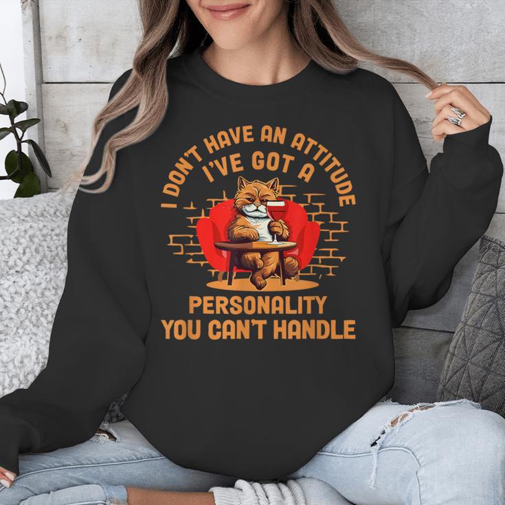 Cat Drinking Wine Solitude Party Introvert Personality For Men Women Unisex Sweatshirt Cat Drinking Wine Solitude Party Introvert Personality For Men Women Unisex Sweatshirt