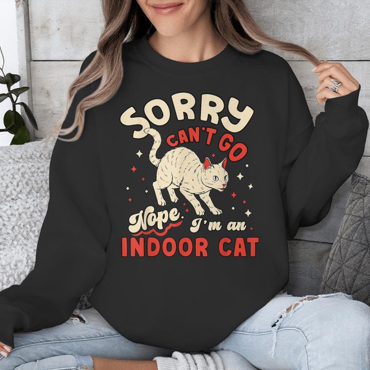 Cat Lover Sorry Cant Go Im An Indoor Introvert Cat Mom Unisex Sweatshirt Cat Lover Sorry Cant Go Im An Indoor Introvert Cat Mom Unisex Sweatshirt