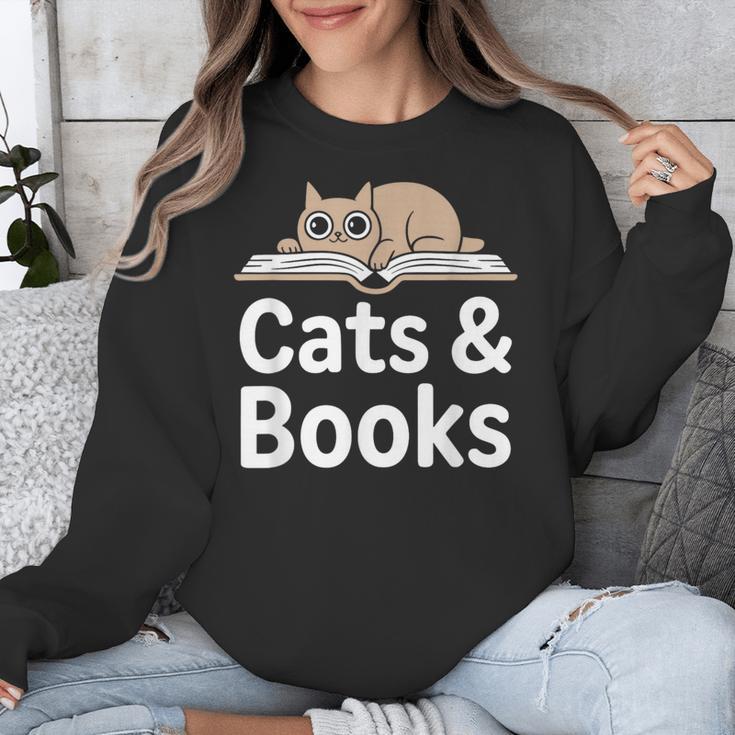 Cats And Books Unisex Sweatshirt Cats And Books Unisex Sweatshirt