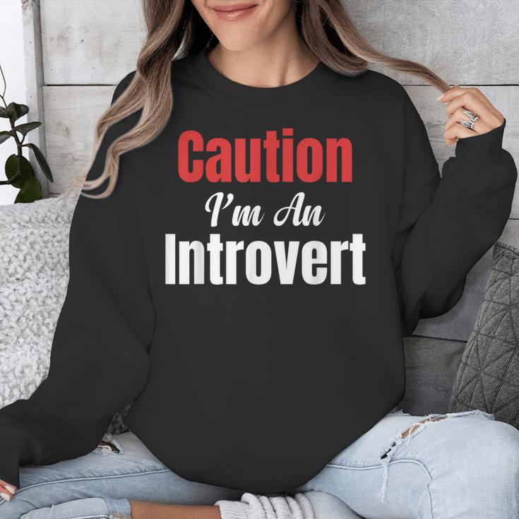 Caution I'm An Introvert Sarcastic Geek Video Gamer Jokes Unisex Sweatshirt Caution I'm An Introvert Sarcastic Geek Video Gamer Jokes Unisex Sweatshirt