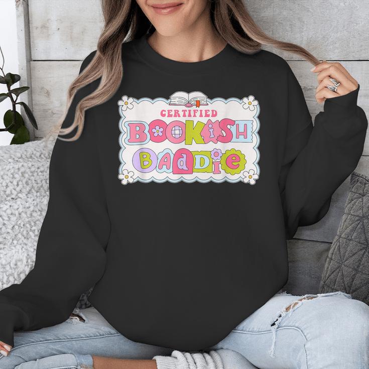 Certified Bookish Baddie Cute Book Lover Unisex Sweatshirt