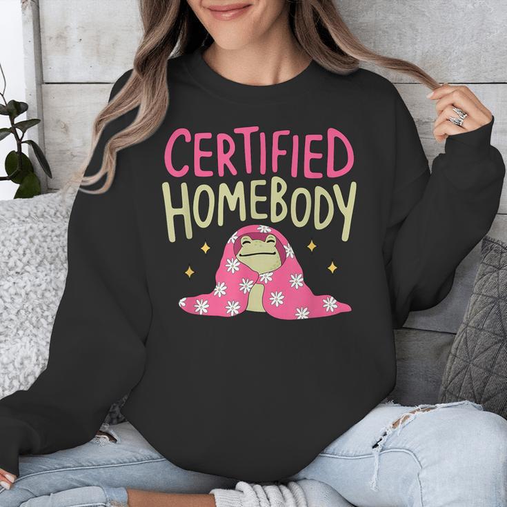Certified Homebody Trendy Frog Introvert Unisex Sweatshirt Certified Homebody Trendy Frog Introvert Unisex Sweatshirt