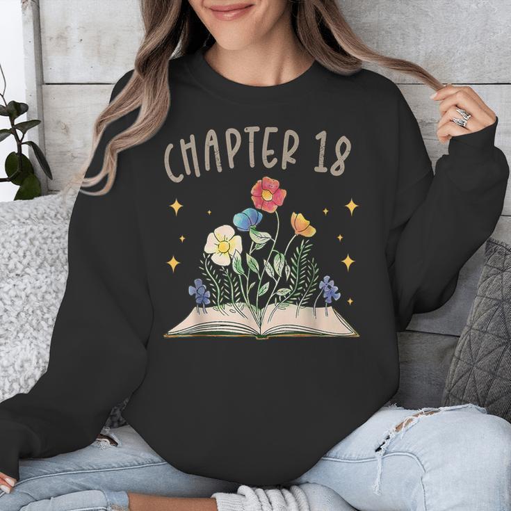 Chapter 18th Birthday Bookworm 18 Years Old For Book Lovers Unisex Sweatshirt