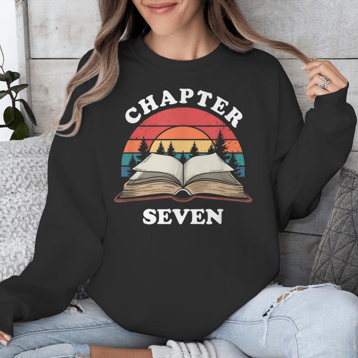 Chapter Seven Book Reading 7th Birthday 7 Year Old Unisex Sweatshirt