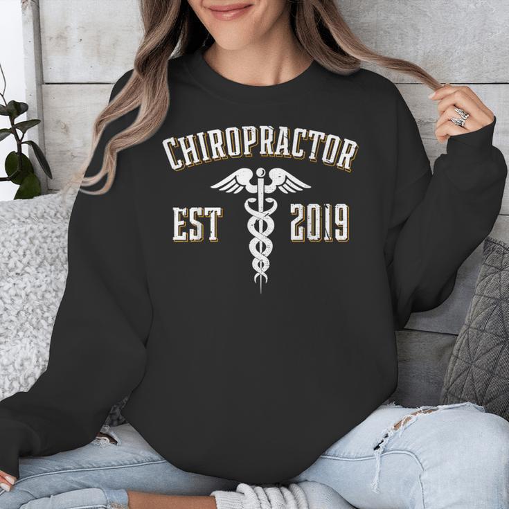 Chiropractor Est 2019 Graduate Chiro Graduation Art Print Unisex Sweatshirt