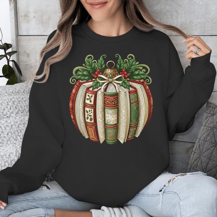 Christmas Book Ornament Bookworm Book Lover Men Women Unisex Sweatshirt