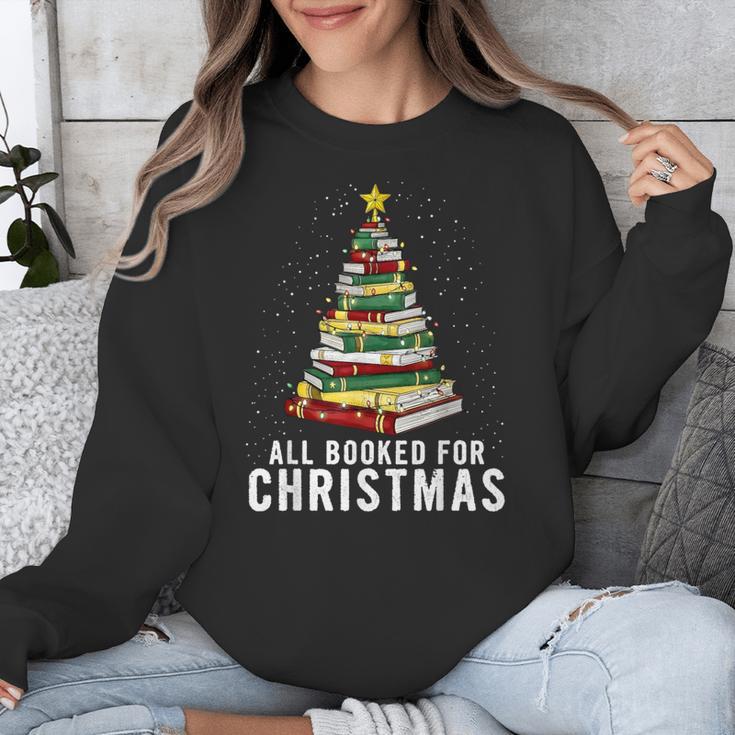 Christmas Book Tree All Booked For Xmas Unisex Sweatshirt