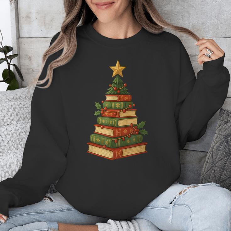 Christmas Book Tree Bookshelf Holiday For Readers Librarians Unisex Sweatshirt Christmas Book Tree Bookshelf Holiday For Readers Librarians Unisex Sweatshirt
