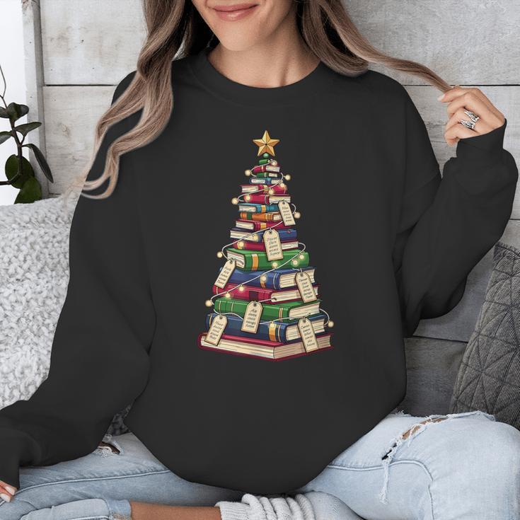 Christmas Tree Of Books For Readers And Librarians Unisex Sweatshirt Christmas Tree Of Books For Readers And Librarians Unisex Sweatshirt