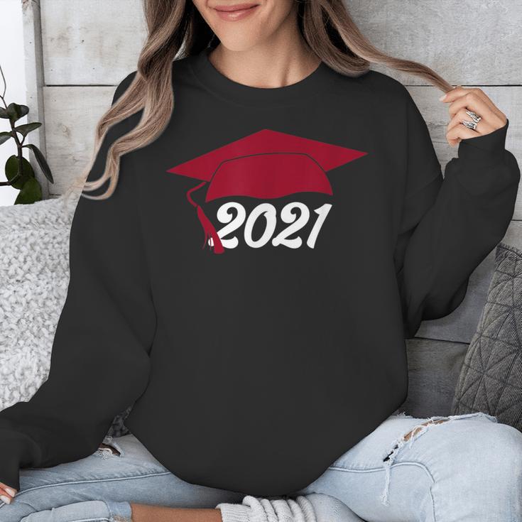 Class Of 2021 Burgundy Regalia Graduation Unisex Sweatshirt