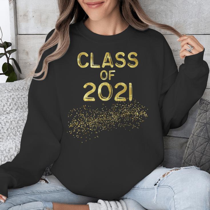 CLASS Of 2021 Gold Bokeh Confetti Fun Graduation Unisex Sweatshirt